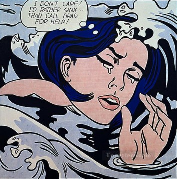 抽象的かつ装飾的 Painting - 溺れる少女 1963 POP アーティスト